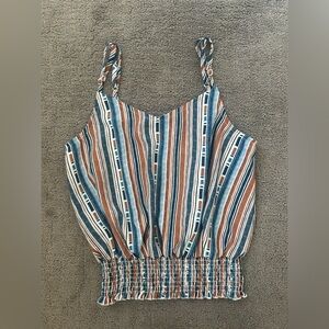 Daytrip Striped Blue and Brown Top